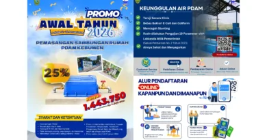 Warga Kebumen Wajib Tahu! PDAM Buka Promo Awal 2026, Sambungan Baru Diskon 25 Persen